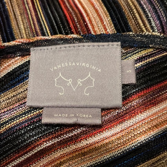 Anthropologie Vanessa Virginia Beinville ruffle-sleeve ribbed top size small - Picture 5 of 5